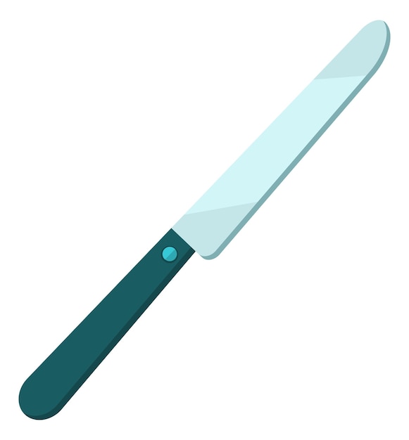 Kitchen knife. Metal cooking tool with sharp blade