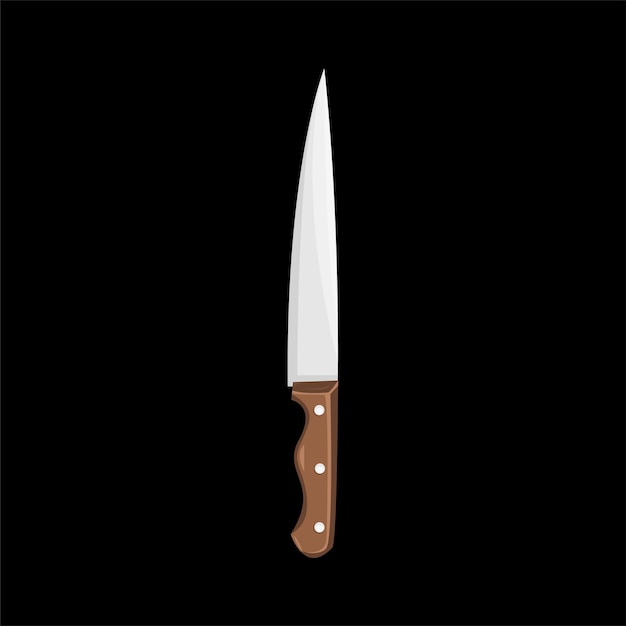 Vector kitchen knife vector art illustrations