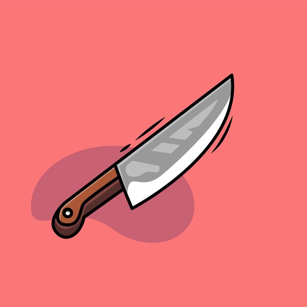 Vector kitchen knife vector illustration