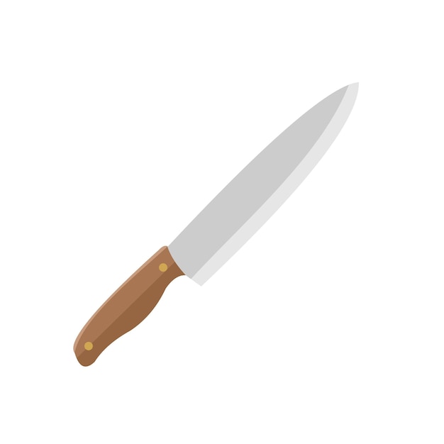 Vettore illustrazione vettoriale di coltello da cucina