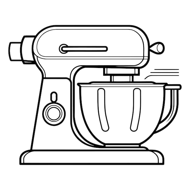 Vector kitchen mixer icon outline illustration of kitchen mixer vector icon for web