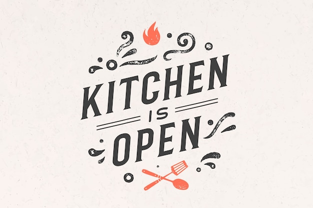 Kitchen open. wall decor, poster, sign, quote. poster for kitchen
