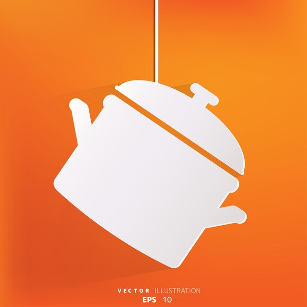 Vector kitchen pan icon