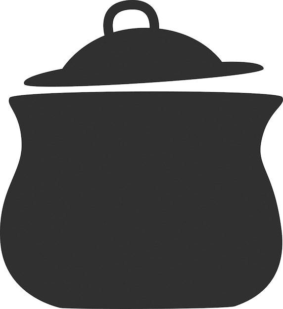 Vector kitchen pan silhouette vector illustration