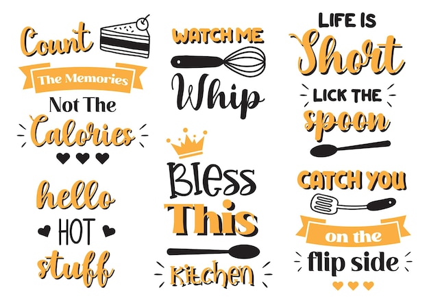 Kitchen quote illustration Vector for banner, poster, flyer