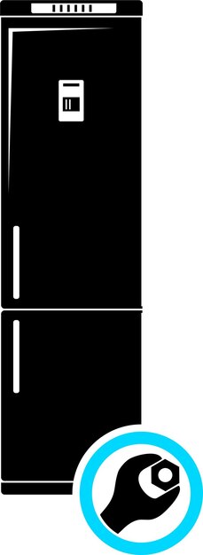 주방 냉장고 수리 서비스. 벡터 일러스트 레이 션.