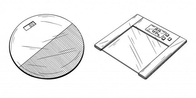 Kitchen scales isolated