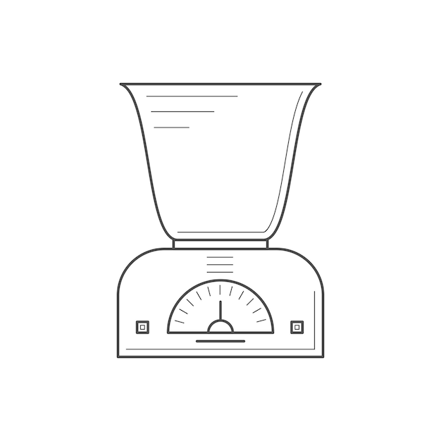 Kitchen scales with a deep bowl