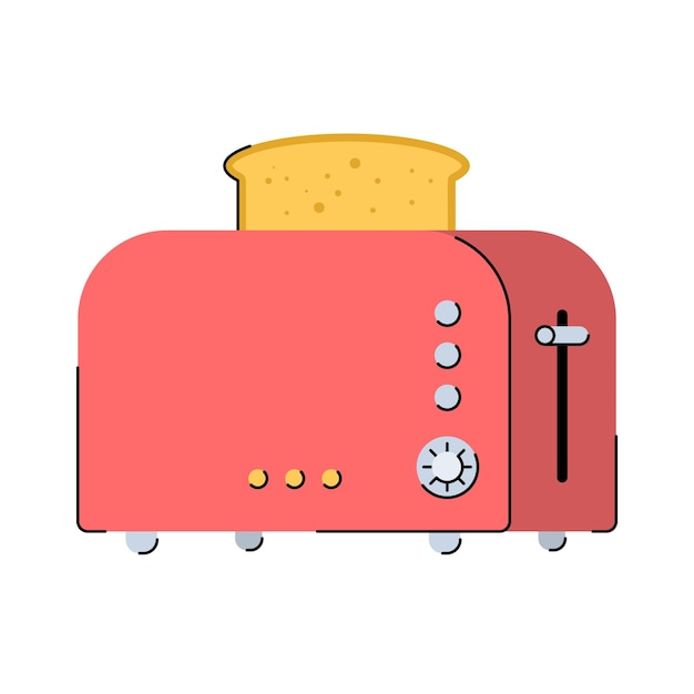 Kitchen toaster with cooked bread kitchen appliances equipment