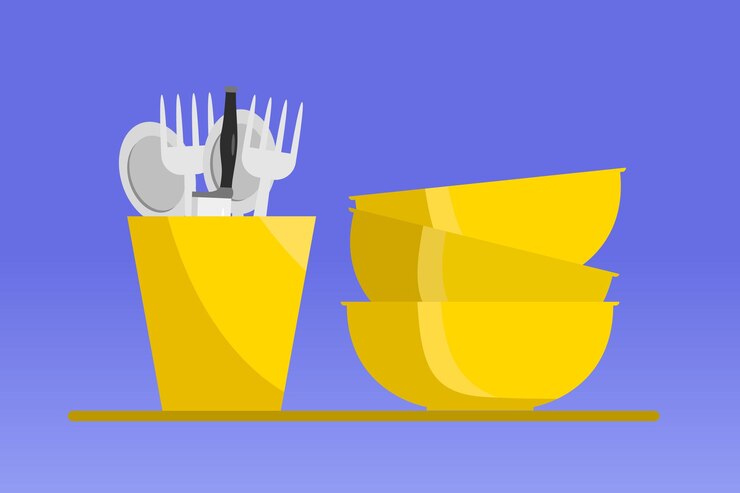 Vector kitchen tool concept colored flat vector illustration isolated