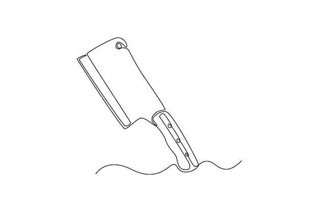Kitchen tool concept Single line draw design vector grafische illustratie