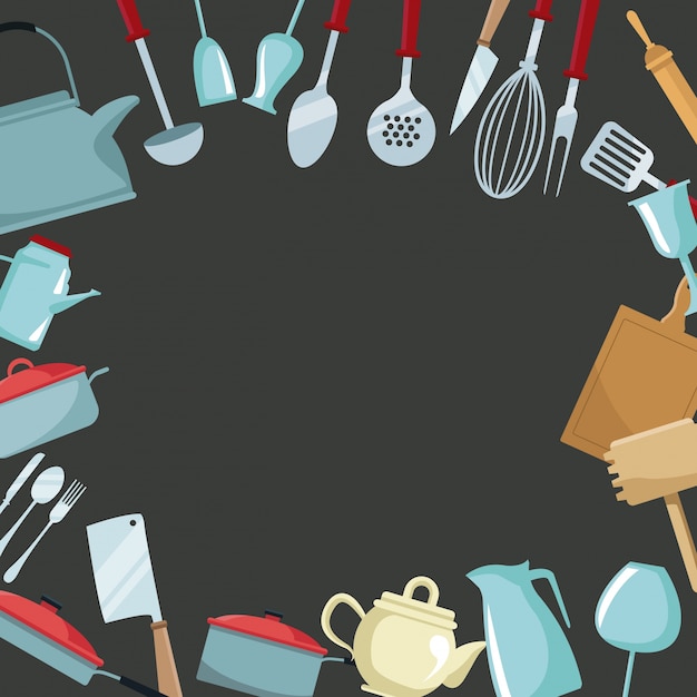 Kitchen utensil background