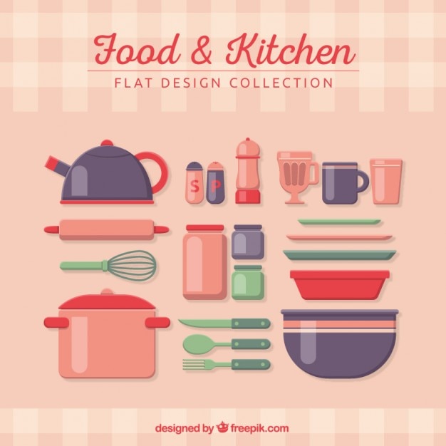 Vector kitchen utensils collection