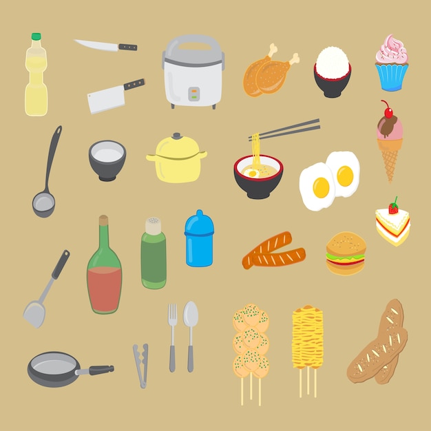 주방 용품 및 음식