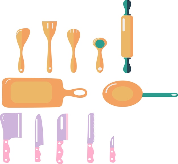 Kitchen utensils vector illustration