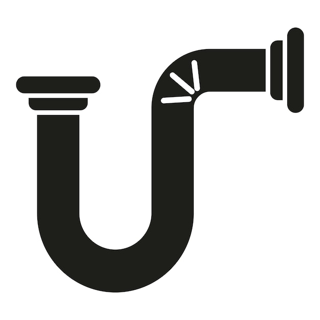 kitchen water pipe icon simple vector plumber dish wash water service