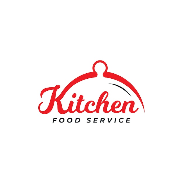 Kitchen wordmark typografie logo ontwerp voor restaurant en food service logo