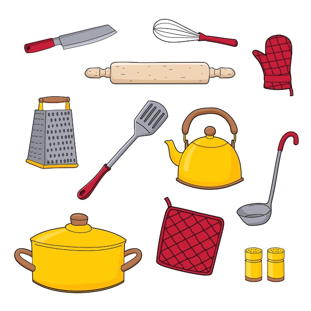 cooking materials cartoon