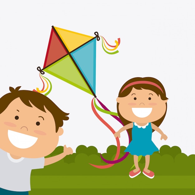 Kite childhood game 