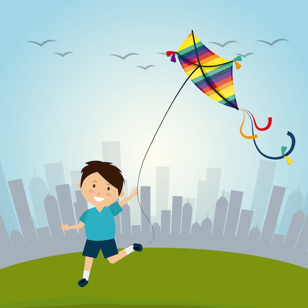 Kite childhood game