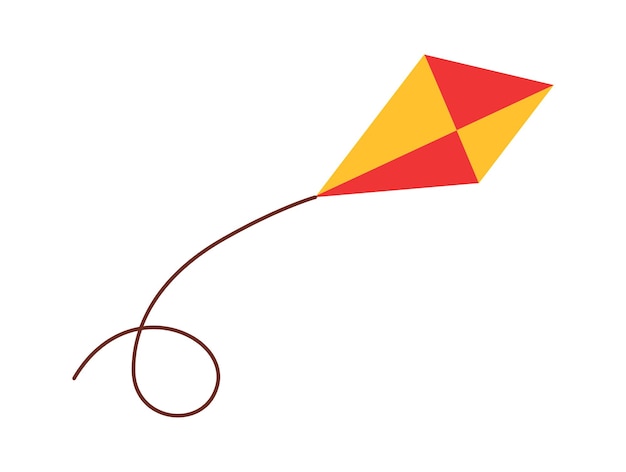 Vector kite flat icon leuk spel voor kinderen
