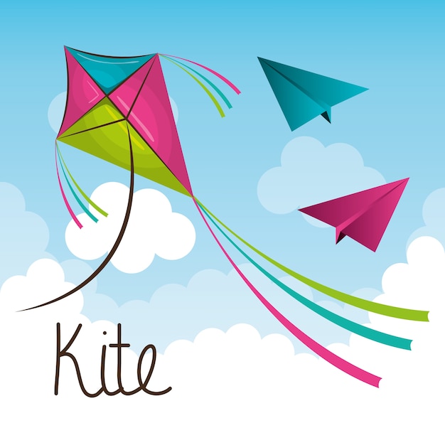 kite flying in the sky 