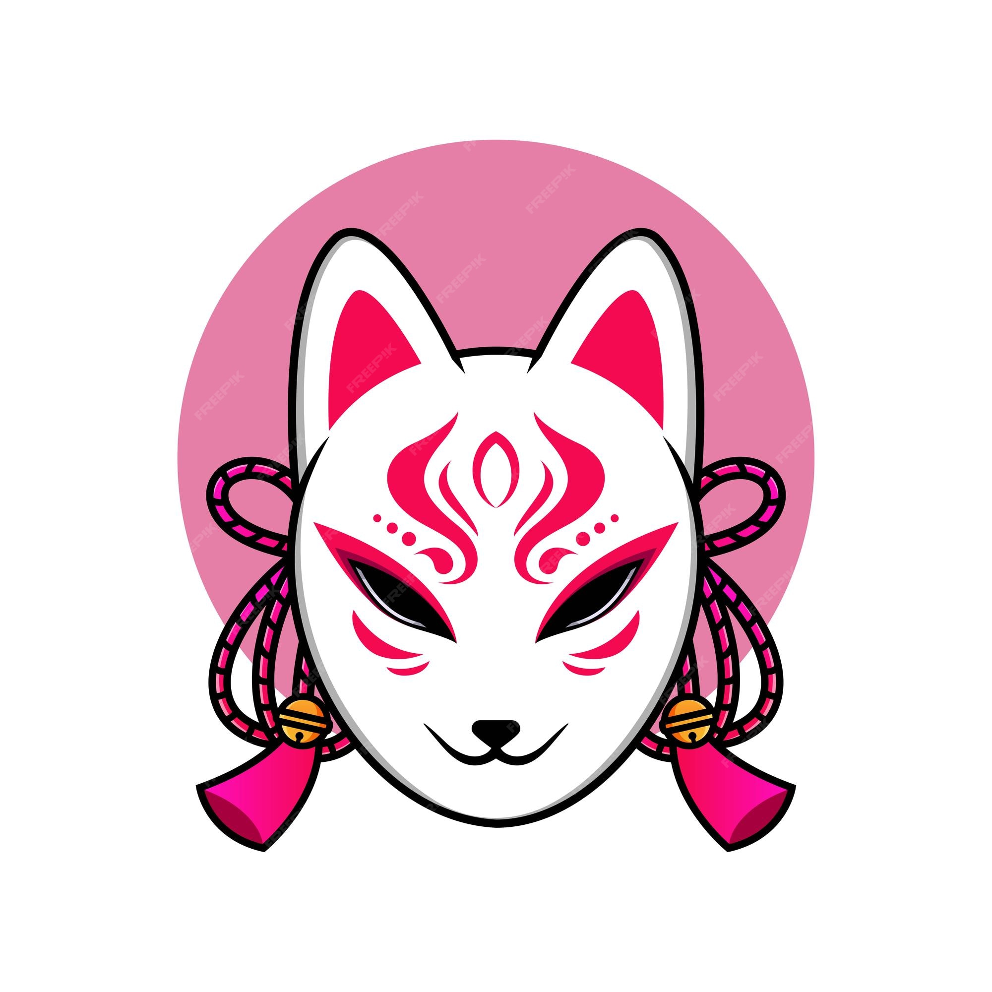 Premium Vector  Japanese cat mask icon