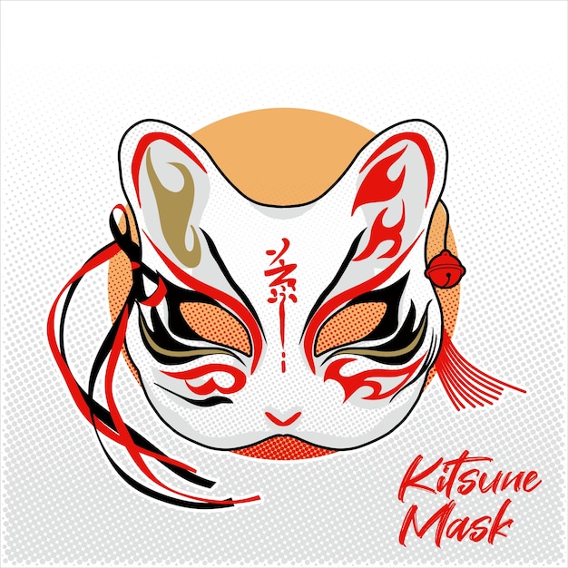 Kitsune-masker Japanse vectorkunst