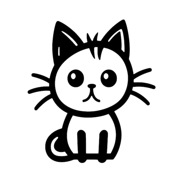 Vector kitten vector primitivism style