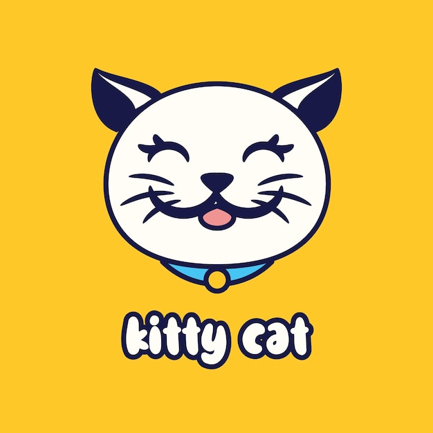 Vector kitty cat vector logo