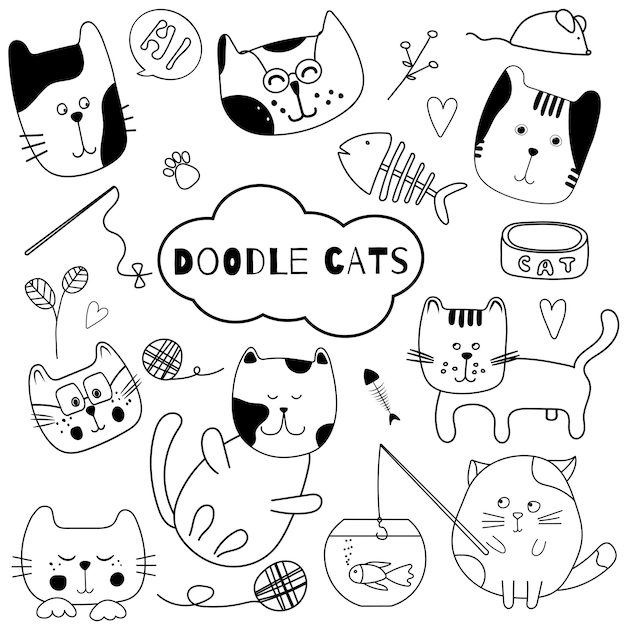 Vector kitty cats design