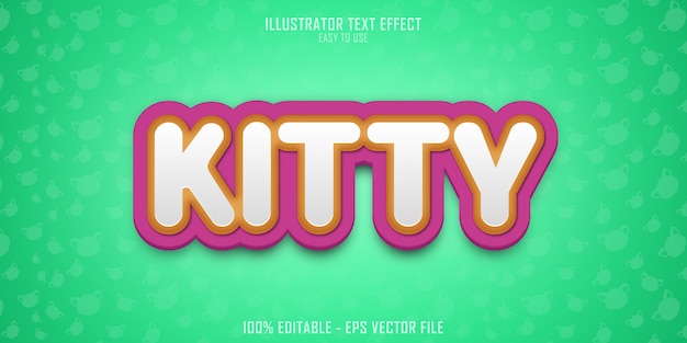 Vector kitty  text style effect