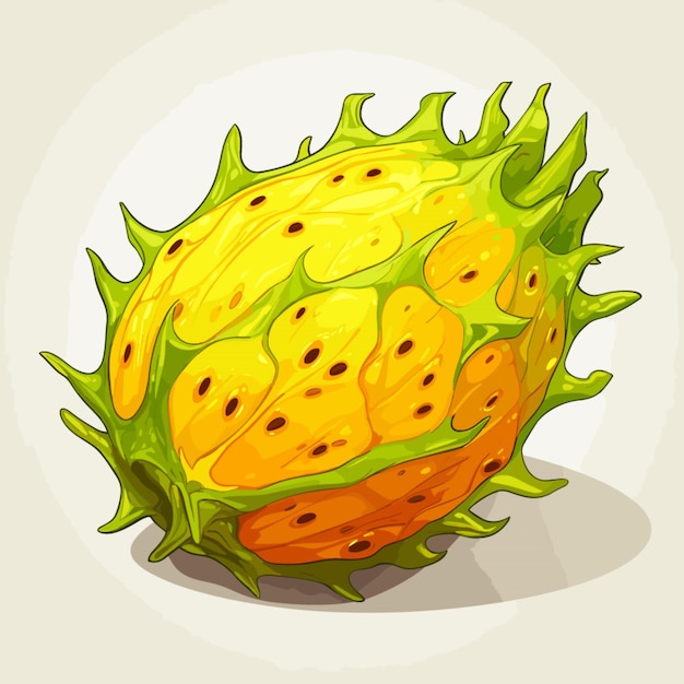 Vector kiwano vector on white background