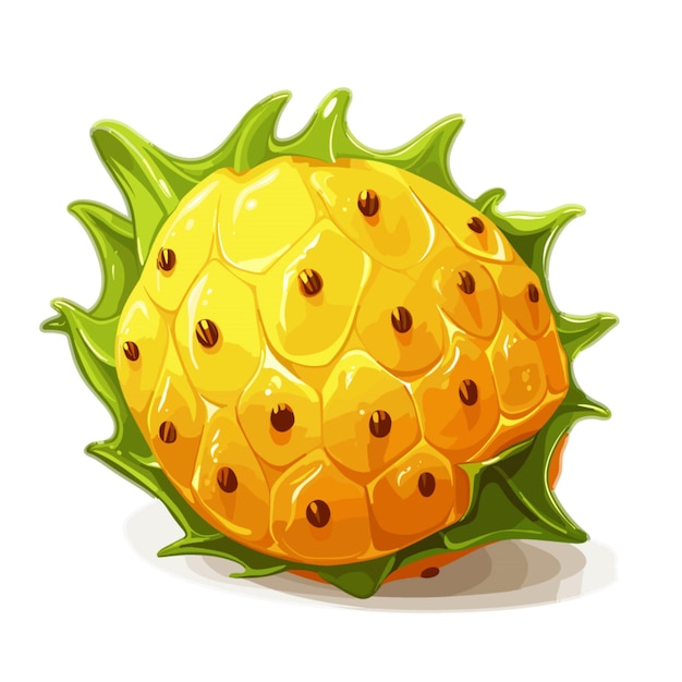 kiwano vector on white background