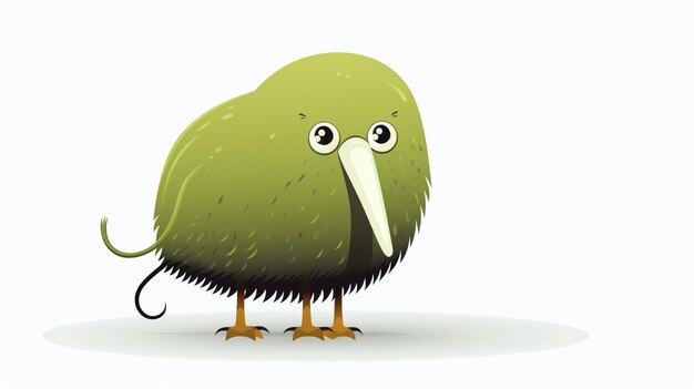 Vector kiwi cartoon vector on a white background