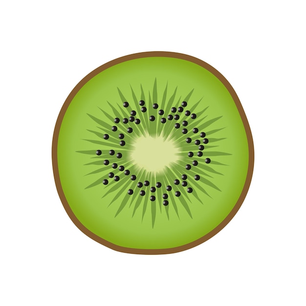 Kiwi eenvoudig fruitpictogram voor web Rond ui-pictogramteken of logo