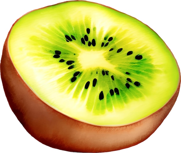 Kiwi Fruit Gedetailleerde Hand Getrokken Illustratie Vector Geïsoleerd