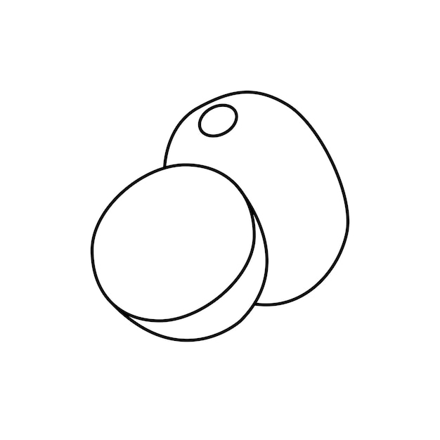 Kiwi Fruit Line Art