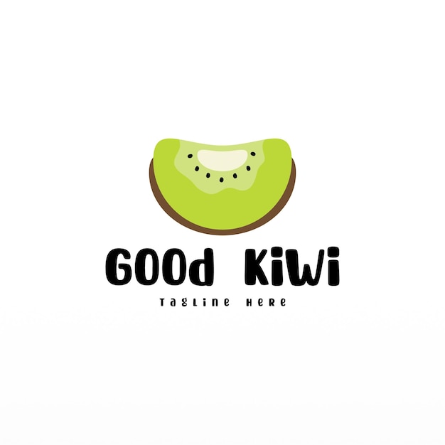 Kiwi fruit logo design concept template Fresh fruit logo design