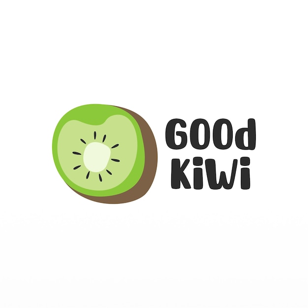 Kiwi fruit logo design concept template Fresh fruit logo design