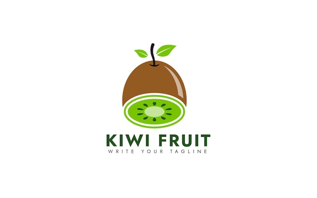 Logo di kiwi con il titolo'kiwi fruit '