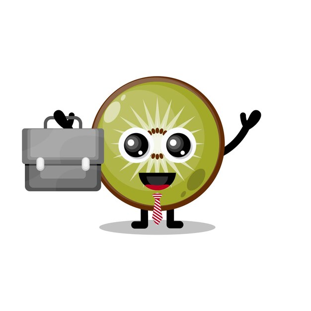 Kiwi fruit work cute character mascot