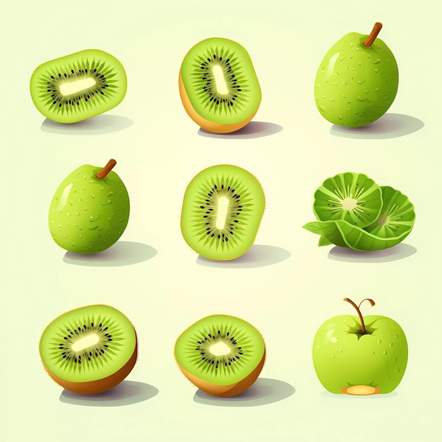 Vector kiwi fruit