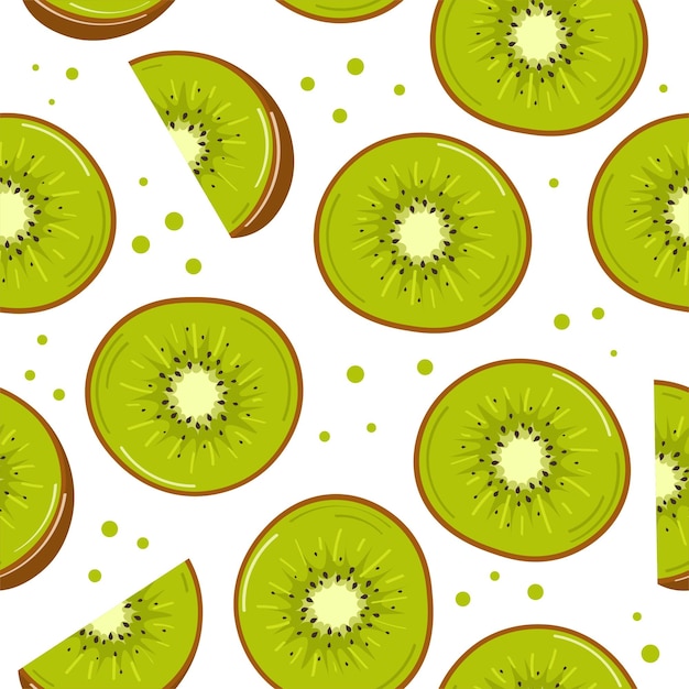 Kiwi gesneden fruit naadloos patroon De print is zeer geschikt voor textiel Behang en verpakkingen