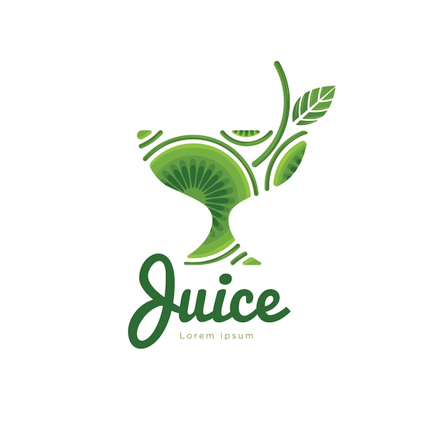 Vettore kiwi juice logo vector