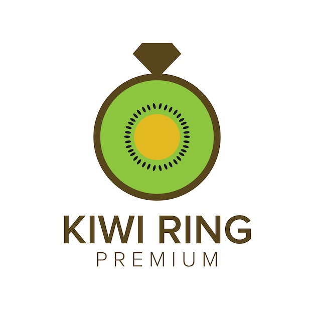 Kiwi ring logo icon vector template