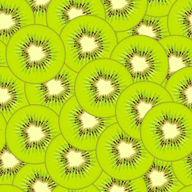 Kiwi seamless pattern nature background tropics