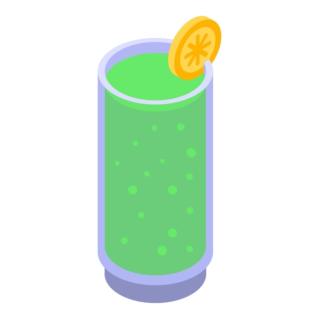 Kiwi smoothie pictogram Isometrisch van kiwi smoothie vector pictogram voor webdesign geïsoleerd op een witte achtergrond