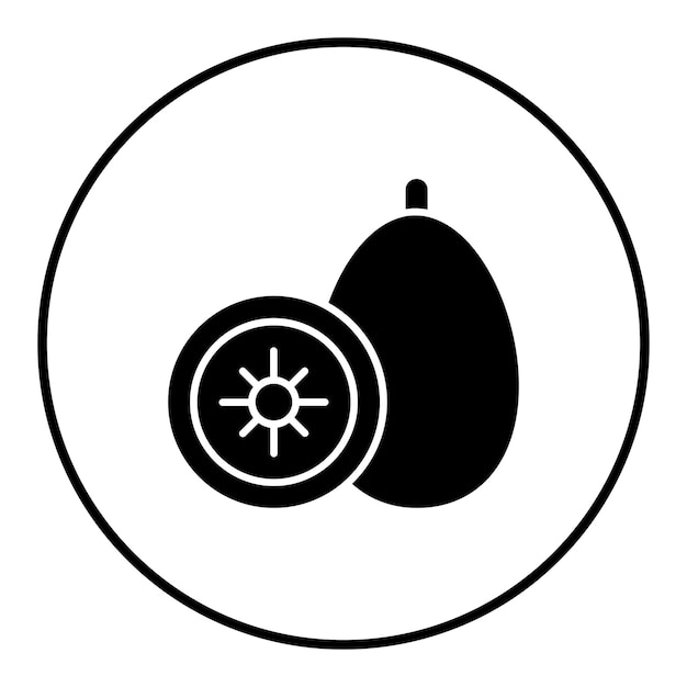 Kiwi vector icon Can be used for Fruits and Vegetables iconset