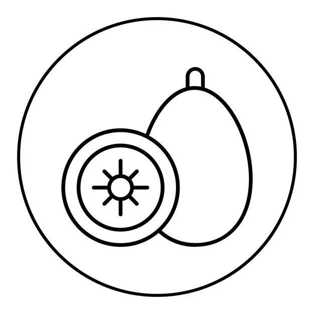 Kiwi vector icon Can be used for Fruits and Vegetables iconset